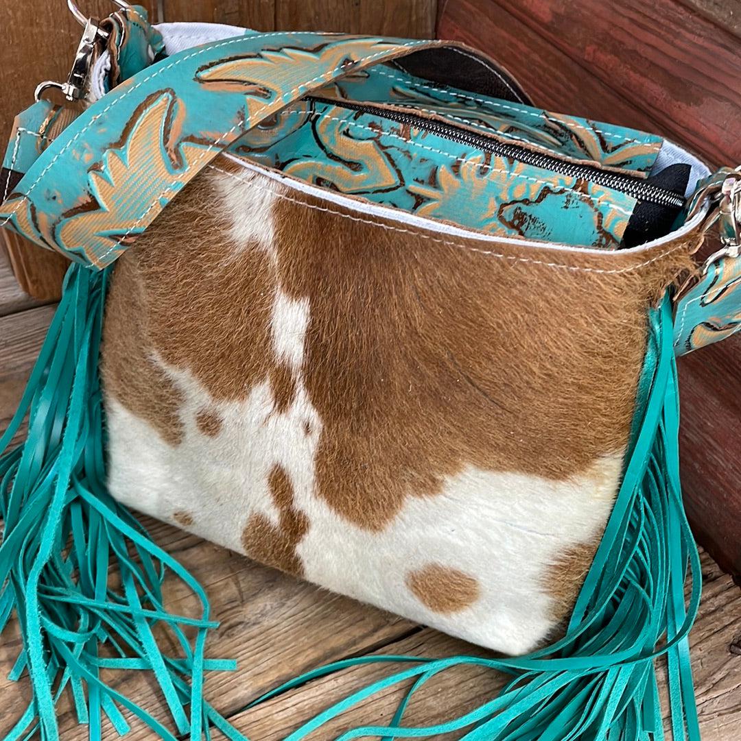 027 Gabby - Longhorn w/ Agave Laredo-Gabby-Western-Cowhide-Bags-Handmade-Products-Gifts-Dancing Cactus Designs