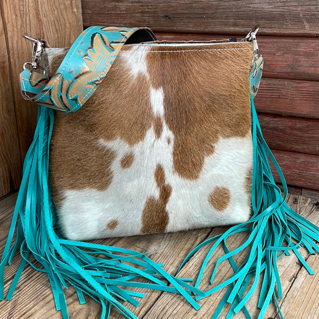 027 Gabby - Longhorn w/ Agave Laredo-Gabby-Western-Cowhide-Bags-Handmade-Products-Gifts-Dancing Cactus Designs