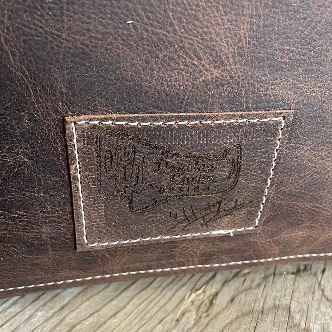 030 June - Grey Brindle w/ Two Dollar Pistol-June-Western-Cowhide-Bags-Handmade-Products-Gifts-Dancing Cactus Designs