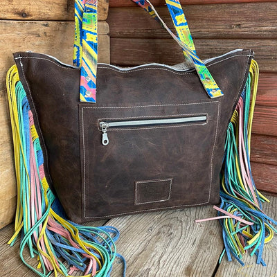 030 June - Grey Brindle w/ Two Dollar Pistol-June-Western-Cowhide-Bags-Handmade-Products-Gifts-Dancing Cactus Designs