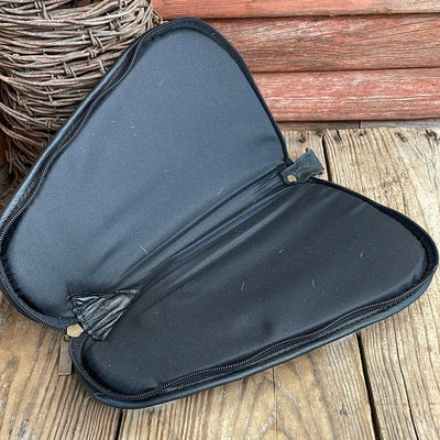 031 Large Pistol Case - Tricolor w/-Large Pistol Case-Western-Cowhide-Bags-Handmade-Products-Gifts-Dancing Cactus Designs