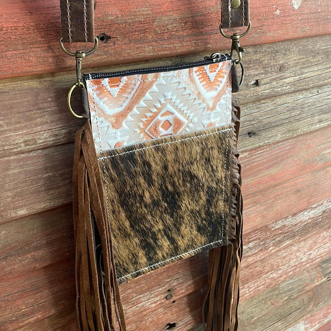 032 Carrie - Brindle w/ Copper Penny Aztec-Carrie-Western-Cowhide-Bags-Handmade-Products-Gifts-Dancing Cactus Designs