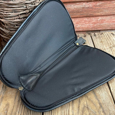 032 Large Pistol Case - Tricolor w/-Large Pistol Case-Western-Cowhide-Bags-Handmade-Products-Gifts-Dancing Cactus Designs