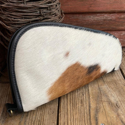 032 Large Pistol Case - Tricolor w/-Large Pistol Case-Western-Cowhide-Bags-Handmade-Products-Gifts-Dancing Cactus Designs