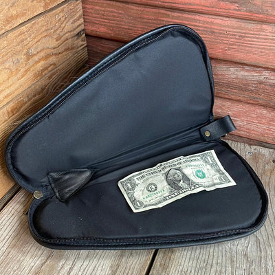 032 Medium Pistol Case - Cowhide w/-Medium Pistol Case-Western-Cowhide-Bags-Handmade-Products-Gifts-Dancing Cactus Designs