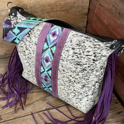 033 Oakley - B&W Speckle w/ 90's Party-Oakley-Western-Cowhide-Bags-Handmade-Products-Gifts-Dancing Cactus Designs