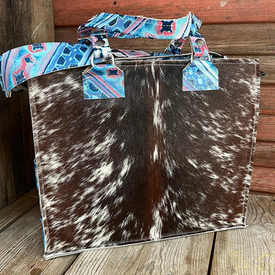 034 Clerk - Longhorn w/ Tucson Sundown-Clerk-Western-Cowhide-Bags-Handmade-Products-Gifts-Dancing Cactus Designs
