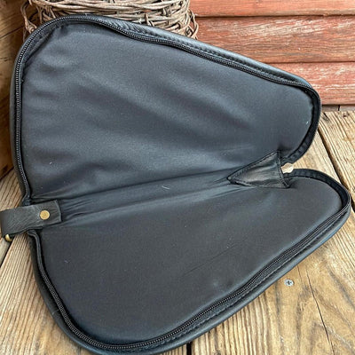 034 Large Pistol Case - Black & White w/-Large Pistol Case-Western-Cowhide-Bags-Handmade-Products-Gifts-Dancing Cactus Designs