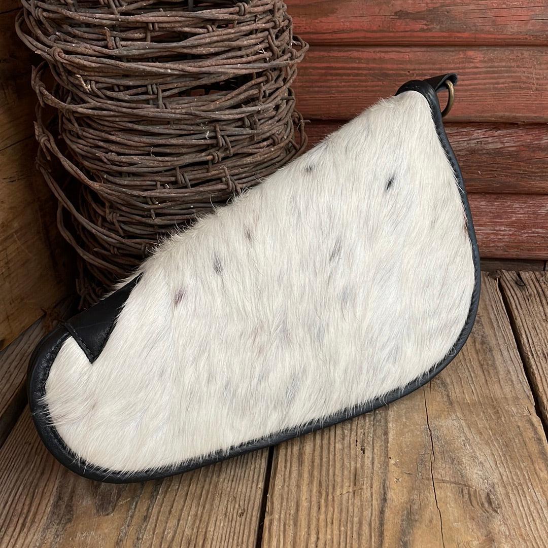 034 Large Pistol Case - Black & White w/-Large Pistol Case-Western-Cowhide-Bags-Handmade-Products-Gifts-Dancing Cactus Designs