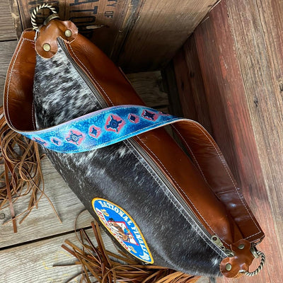 034 Oakley - Black & White w/ 79' NFR Patch-Oakley-Western-Cowhide-Bags-Handmade-Products-Gifts-Dancing Cactus Designs