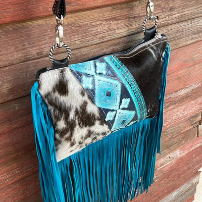 034 Patsy - Longhorn w/ Glacier Park Navajo-Patsy-Western-Cowhide-Bags-Handmade-Products-Gifts-Dancing Cactus Designs