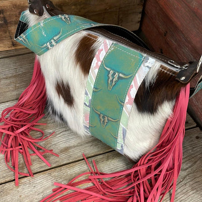 035 Annie - Tricolor w/ Margarita Skulls-Annie-Western-Cowhide-Bags-Handmade-Products-Gifts-Dancing Cactus Designs