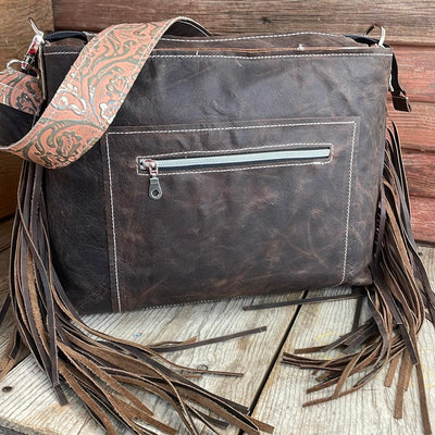 036 Maren - Longhorn w/ Skull & Rodeo Junkie Design-Maren-Western-Cowhide-Bags-Handmade-Products-Gifts-Dancing Cactus Designs
