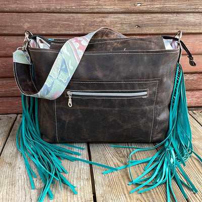 039 Maren - Watermelon Wine w/ Skull Design-Maren-Western-Cowhide-Bags-Handmade-Products-Gifts-Dancing Cactus Designs