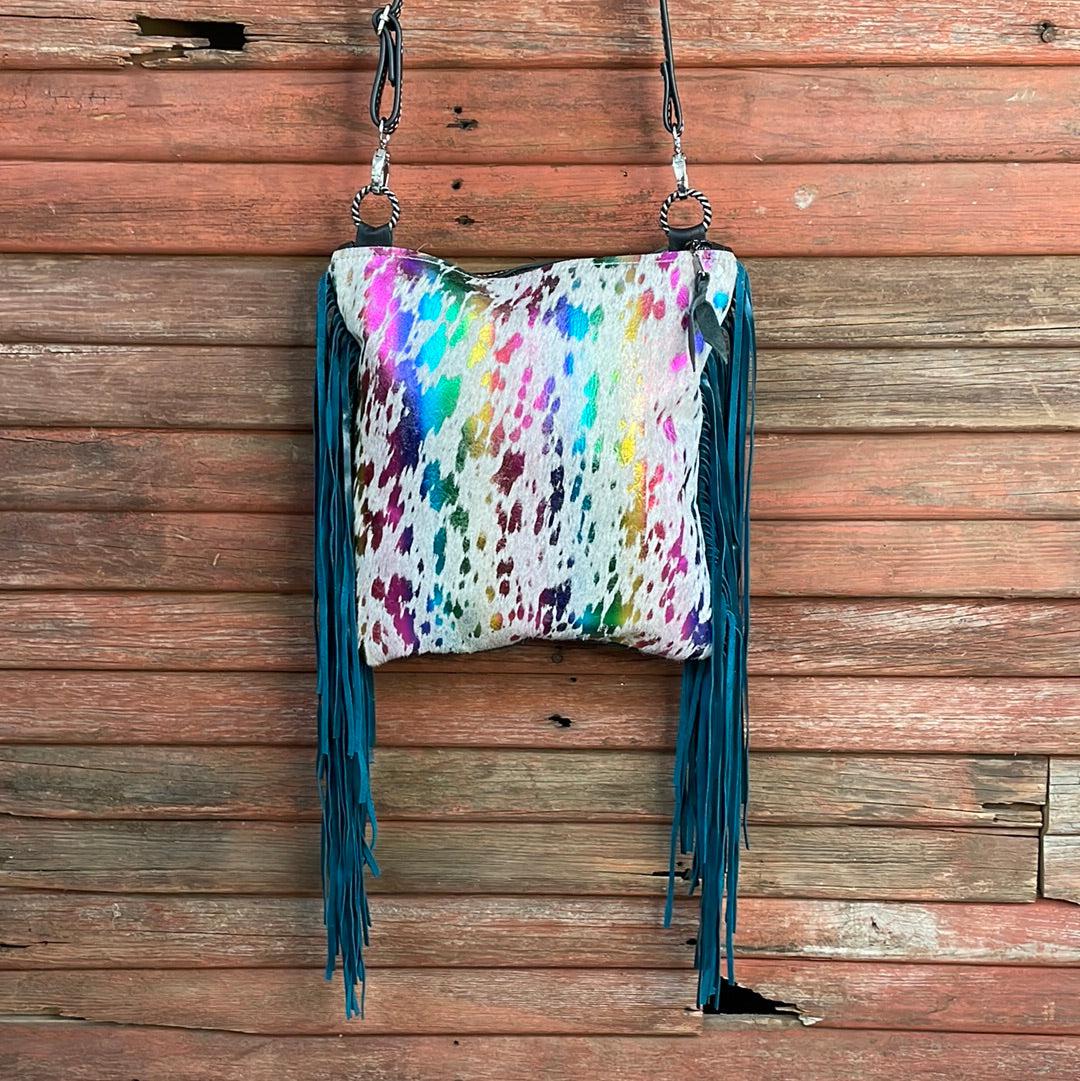 039 Shania - Rainbow w/ Blank Slate-Shania-Western-Cowhide-Bags-Handmade-Products-Gifts-Dancing Cactus Designs