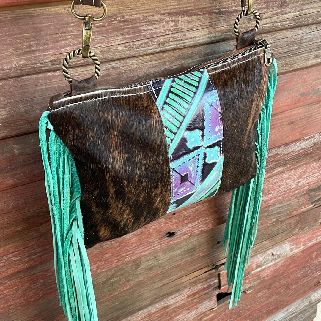 040 Patsy - Dark Brindle w/ 90's Party-Patsy-Western-Cowhide-Bags-Handmade-Products-Gifts-Dancing Cactus Designs