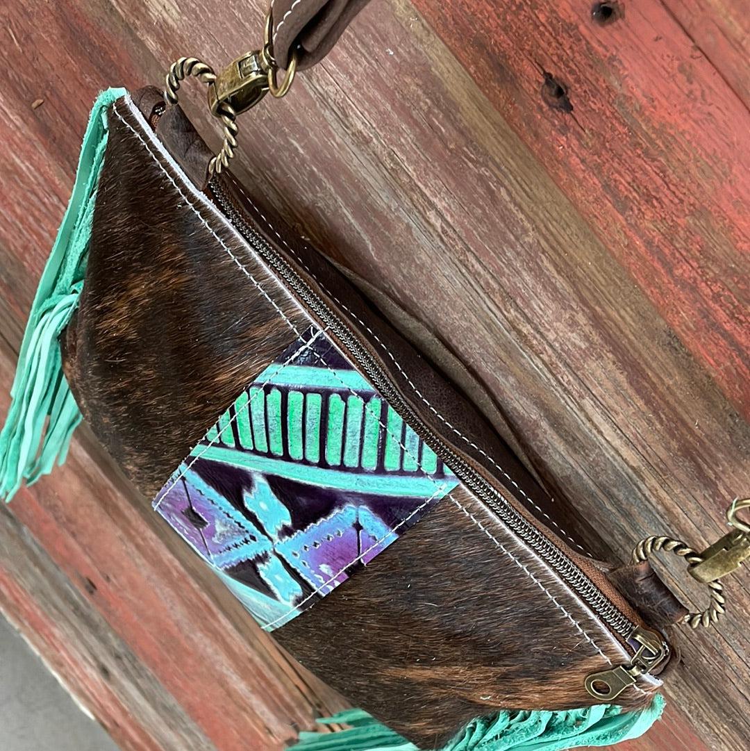 040 Patsy - Dark Brindle w/ 90's Party-Patsy-Western-Cowhide-Bags-Handmade-Products-Gifts-Dancing Cactus Designs