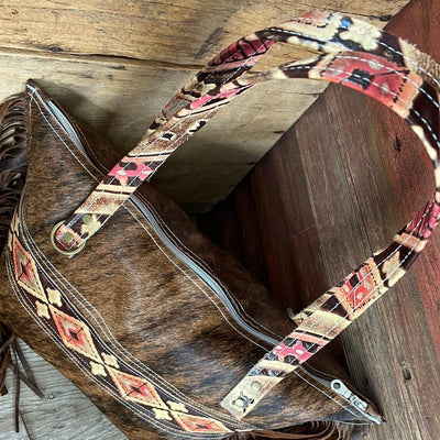 041 June - Brindle w/ Summit Fire-June-Western-Cowhide-Bags-Handmade-Products-Gifts-Dancing Cactus Designs