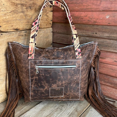 041 June - Brindle w/ Summit Fire-June-Western-Cowhide-Bags-Handmade-Products-Gifts-Dancing Cactus Designs