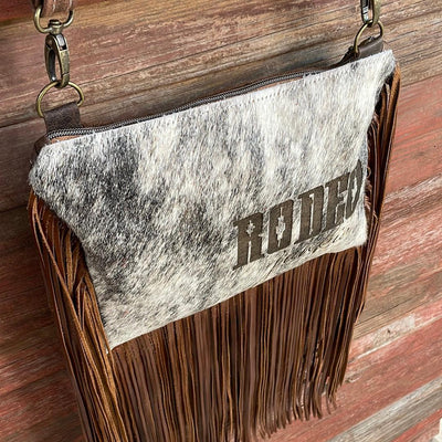 041 Patsy - Brindle w/ Rodeo Junkie-Patsy-Western-Cowhide-Bags-Handmade-Products-Gifts-Dancing Cactus Designs