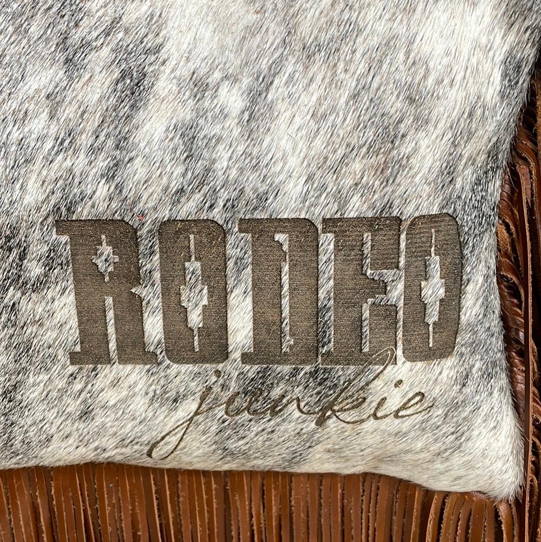 041 Patsy - Brindle w/ Rodeo Junkie-Patsy-Western-Cowhide-Bags-Handmade-Products-Gifts-Dancing Cactus Designs