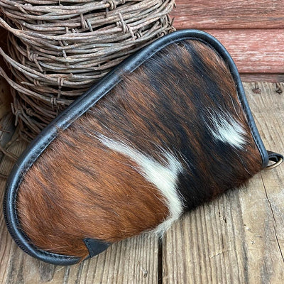 041 Small Pistol Case - Tricolor w/-Small Pistol Case-Western-Cowhide-Bags-Handmade-Products-Gifts-Dancing Cactus Designs