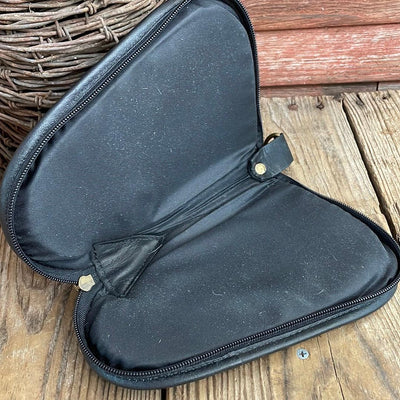 041 Small Pistol Case - Tricolor w/-Small Pistol Case-Western-Cowhide-Bags-Handmade-Products-Gifts-Dancing Cactus Designs