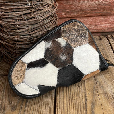 042 Small Pistol Case - Patchwork w/-Small Pistol Case-Western-Cowhide-Bags-Handmade-Products-Gifts-Dancing Cactus Designs