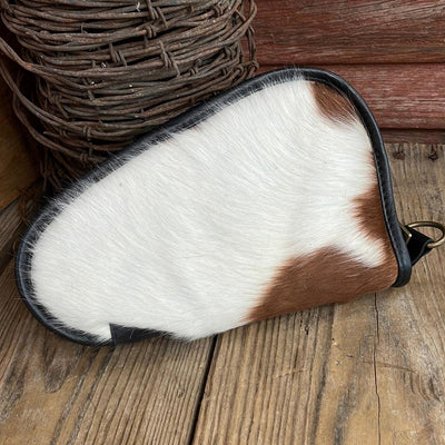 044 Small Pistol Case - Tricolor w/-Small Pistol Case-Western-Cowhide-Bags-Handmade-Products-Gifts-Dancing Cactus Designs