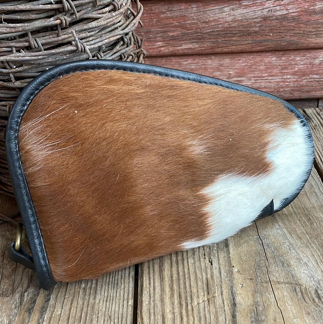 044 Small Pistol Case - Tricolor w/-Small Pistol Case-Western-Cowhide-Bags-Handmade-Products-Gifts-Dancing Cactus Designs