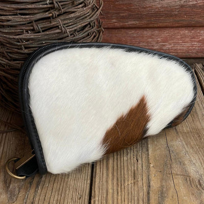 045 Small Pistol Case - Tricolor w/-Small Pistol Case-Western-Cowhide-Bags-Handmade-Products-Gifts-Dancing Cactus Designs