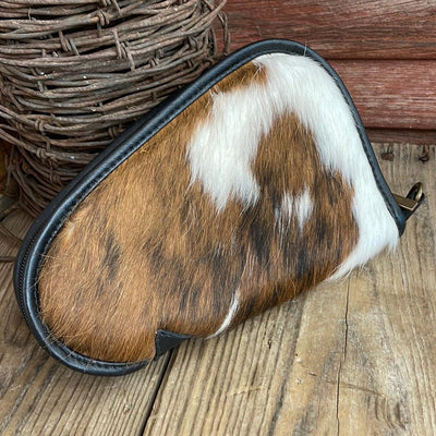 045 Small Pistol Case - Tricolor w/-Small Pistol Case-Western-Cowhide-Bags-Handmade-Products-Gifts-Dancing Cactus Designs