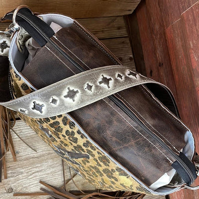 046 Maren - Leopard Acid w/ Stars & Thunder Bolt Design-Maren-Western-Cowhide-Bags-Handmade-Products-Gifts-Dancing Cactus Designs