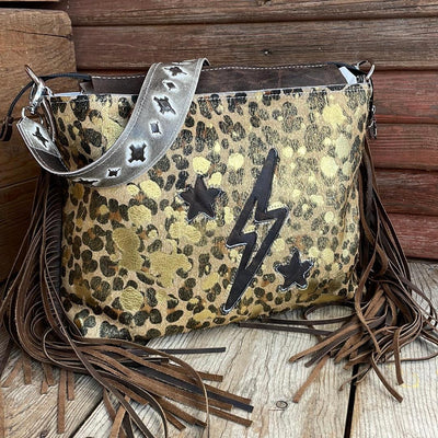046 Maren - Leopard Acid w/ Stars & Thunder Bolt Design-Maren-Western-Cowhide-Bags-Handmade-Products-Gifts-Dancing Cactus Designs