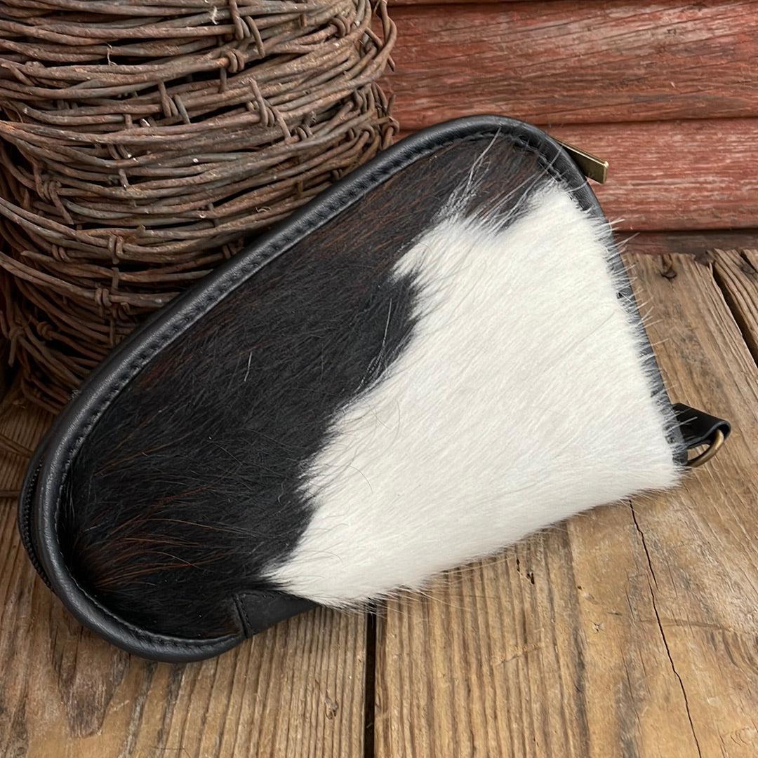 050 Small Pistol Case - Black & White w/-Small Pistol Case-Western-Cowhide-Bags-Handmade-Products-Gifts-Dancing Cactus Designs