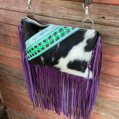 052 Patsy - Black & White w/ 90's Party-Patsy-Western-Cowhide-Bags-Handmade-Products-Gifts-Dancing Cactus Designs