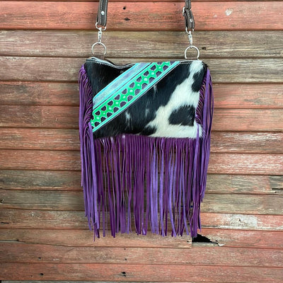 052 Patsy - Black & White w/ 90's Party-Patsy-Western-Cowhide-Bags-Handmade-Products-Gifts-Dancing Cactus Designs