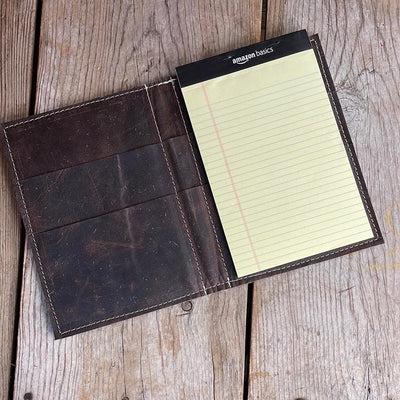 052 Small Notepad Cover - Brindle w/ Encanto Navajo-Small Notepad Cover-Western-Cowhide-Bags-Handmade-Products-Gifts-Dancing Cactus Designs