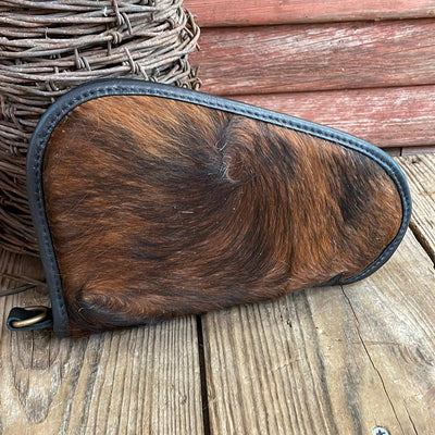 052 Small Pistol Case - Red Brindle w/-Small Pistol Case-Western-Cowhide-Bags-Handmade-Products-Gifts-Dancing Cactus Designs