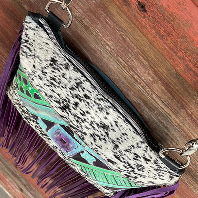 055 Patsy - B&W Speckle w/ 90's Party-Patsy-Western-Cowhide-Bags-Handmade-Products-Gifts-Dancing Cactus Designs