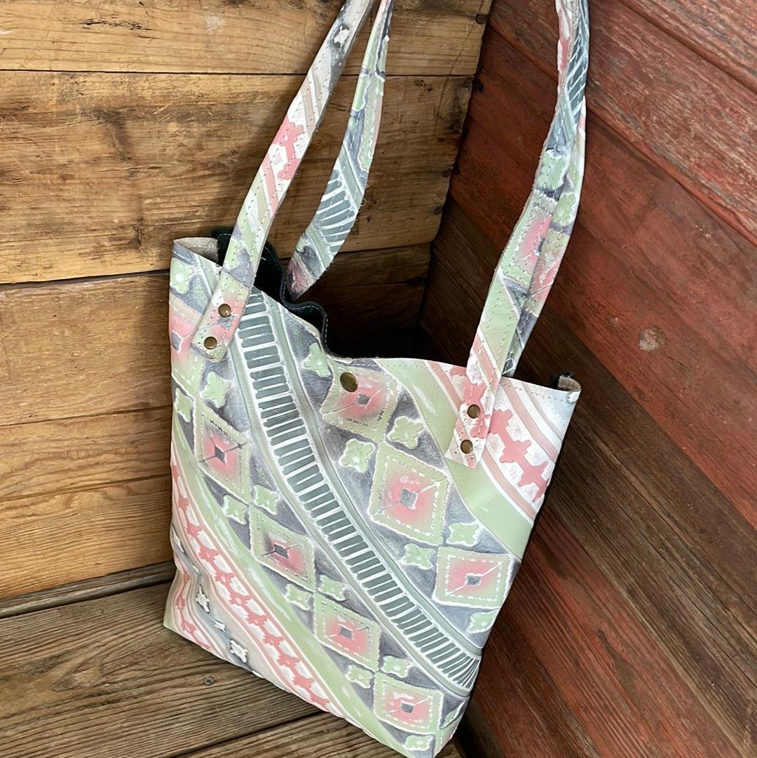 055 Trisha - w/ Watermelon Wine-Trisha-Western-Cowhide-Bags-Handmade-Products-Gifts-Dancing Cactus Designs