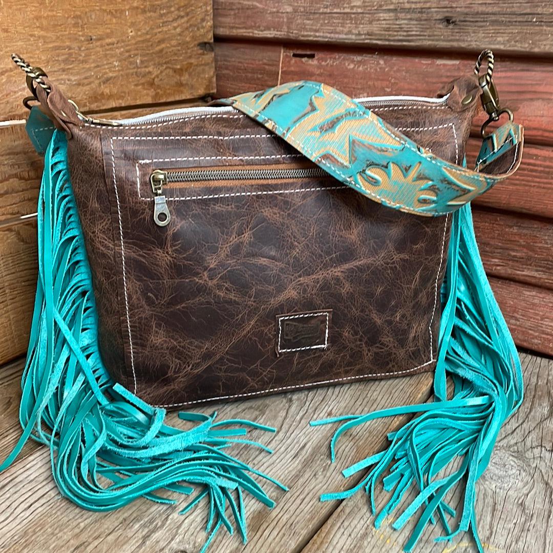 056 Annie - Longhorn w/ Blank Slate-Annie-Western-Cowhide-Bags-Handmade-Products-Gifts-Dancing Cactus Designs