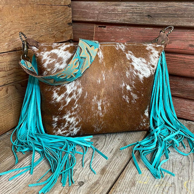 056 Annie - Longhorn w/ Blank Slate-Annie-Western-Cowhide-Bags-Handmade-Products-Gifts-Dancing Cactus Designs