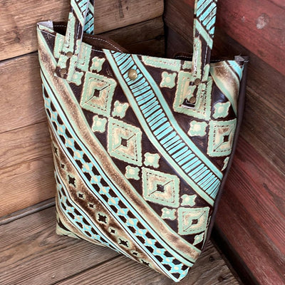 056 Trisha - w/ Sage Navajo-Trisha-Western-Cowhide-Bags-Handmade-Products-Gifts-Dancing Cactus Designs