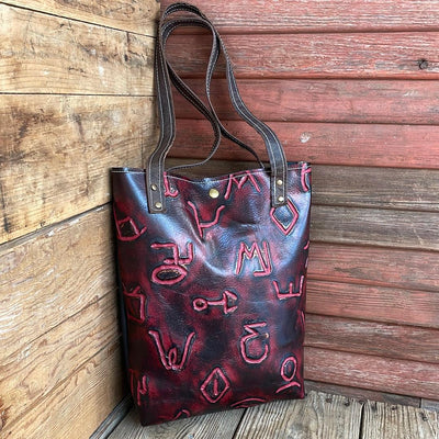057 Trisha - w/ Red Brands-Trisha-Western-Cowhide-Bags-Handmade-Products-Gifts-Dancing Cactus Designs