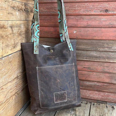 059 Trisha - w/ Turquoise Brands-Trisha-Western-Cowhide-Bags-Handmade-Products-Gifts-Dancing Cactus Designs