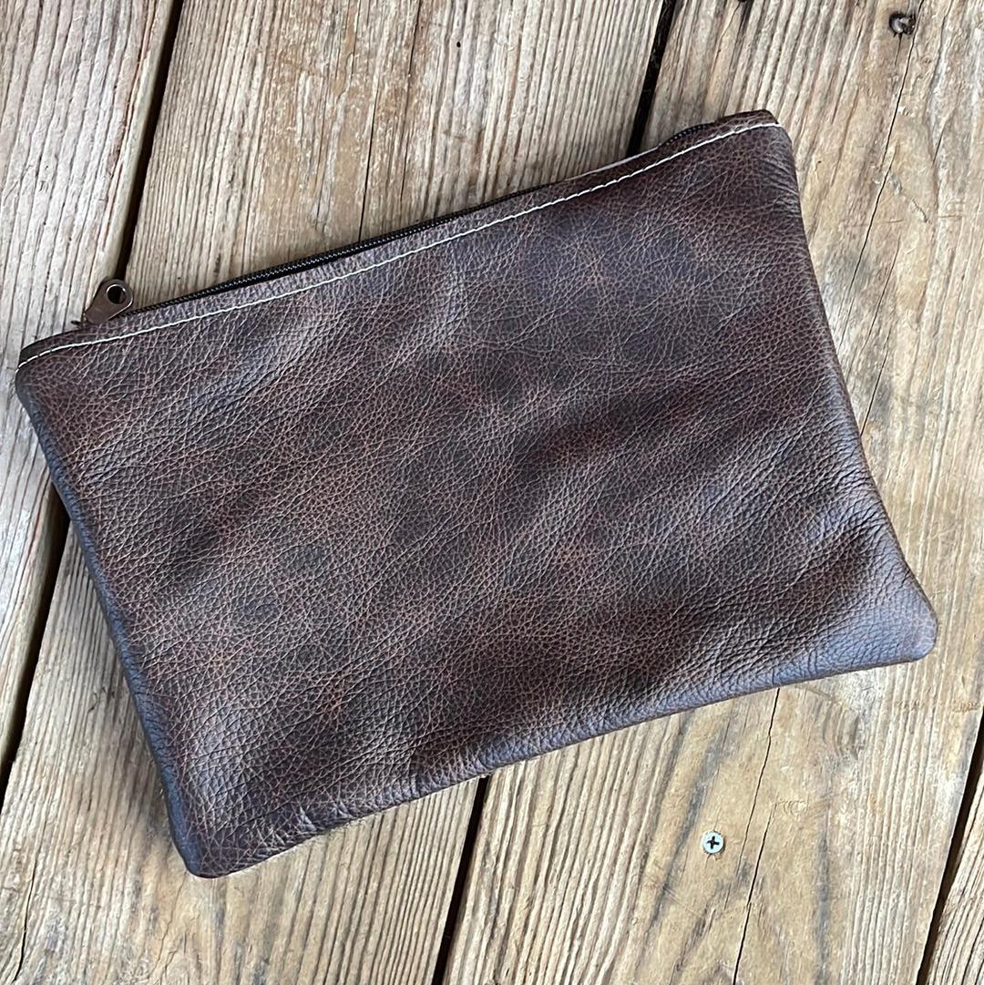 061 Banker's Bag - Brindle w/ Copper Penny Aztec-Mega Organizer-Western-Cowhide-Bags-Handmade-Products-Gifts-Dancing Cactus Designs
