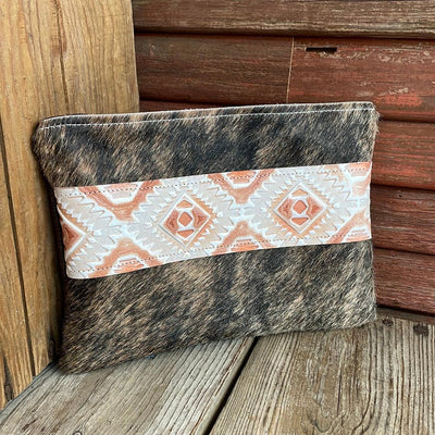 061 Banker's Bag - Brindle w/ Copper Penny Aztec-Mega Organizer-Western-Cowhide-Bags-Handmade-Products-Gifts-Dancing Cactus Designs