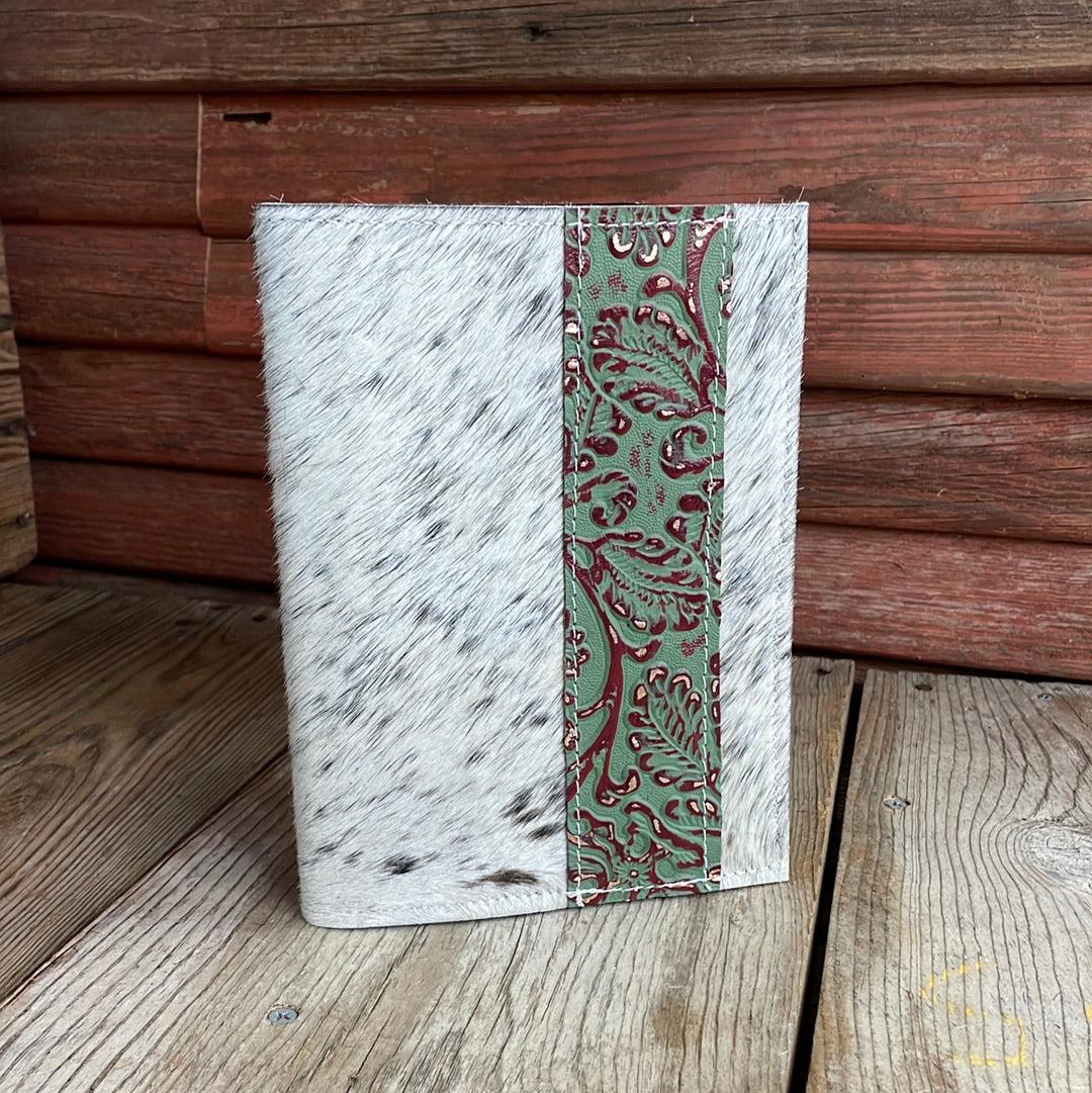 061 Small Notepad Cover - Salt/Pepper w/ Cucumber Melon Tool-Small Notepad Cover-Western-Cowhide-Bags-Handmade-Products-Gifts-Dancing Cactus Designs