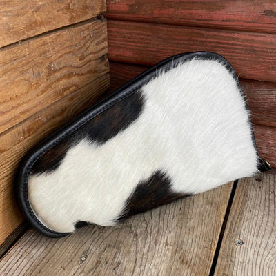 062 Medium Pistol Case - Cowhide w/-Medium Pistol Case-Western-Cowhide-Bags-Handmade-Products-Gifts-Dancing Cactus Designs